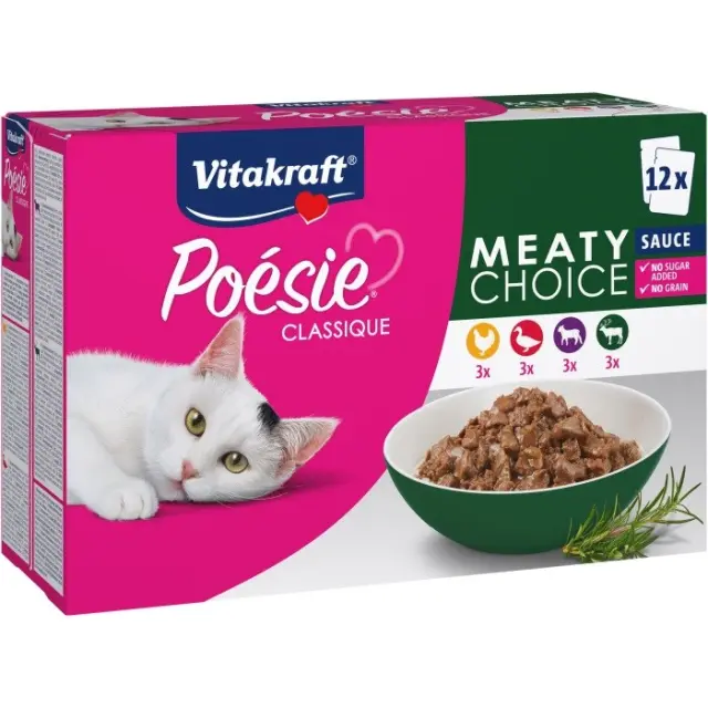 VITAKRAFT Po&eacute;sie Classique Meaty choice - wet cat food - 12 x 85g
