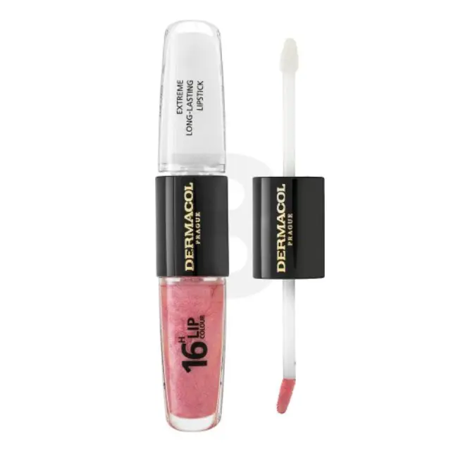 Dermacol 16H Lip Colour Extreme Long-Lasting Lipstick Biphasic Lasting Color And Lip Gloss No. 11 8 ml