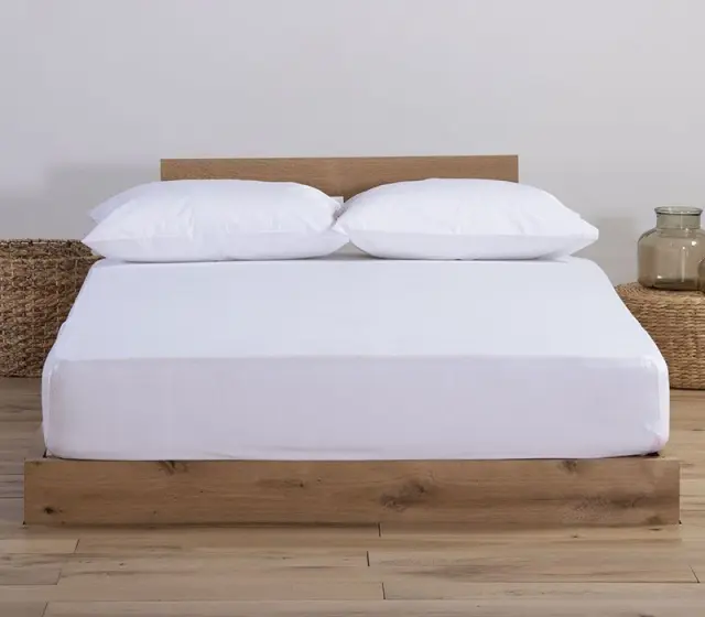 Nef-Nef Homeware Κατωσέντονο Μακό Διπλό Με Λάστιχο Jersey Χωρίς Μαξιλαροθήκες 140x200+30 White