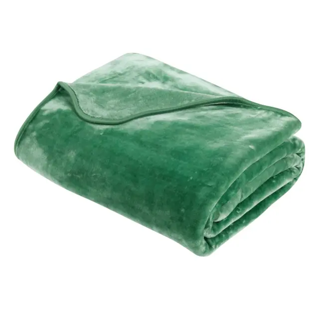 Κουβέρτα 160x220 Μονή Velour 700gsm Das Home 0293 Green 100% Ακρυλικό 3