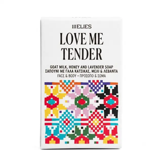 111ELIES LOVE ME TENDER Σαπούνι με γάλα κατσίκας, μέλι και λεβάντα για πρόσωπο και σώμα 100 gr