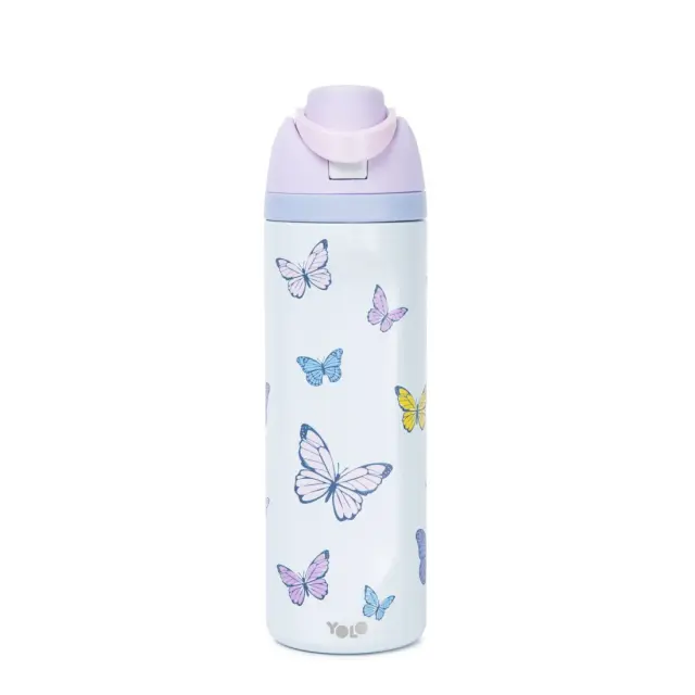 Yolo Μεταλλικό θερμός 2 σε 1 Butterflies 700ml / 90593 (YOLO)