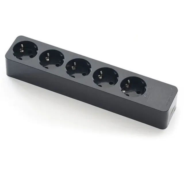 Extension without wire 16A 5P a/z black 2505-N FAMATEL