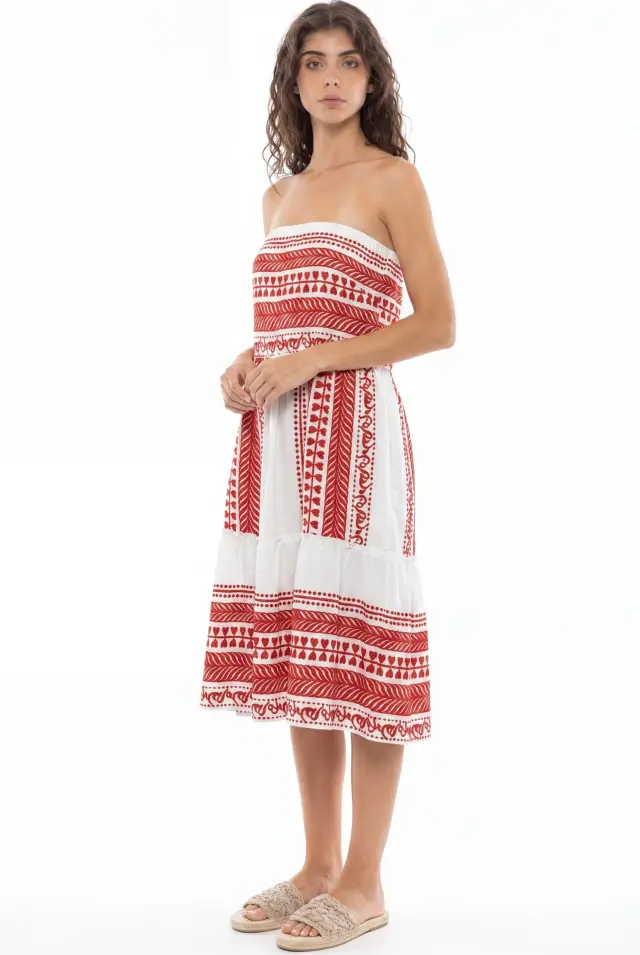 S836 - Red - BEACHWEAR BOHO - M 2