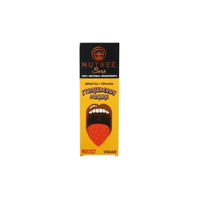 Thanopoulos | Nutree bars μπάρα χουρμά φράουλα & πραλίνα, 50g