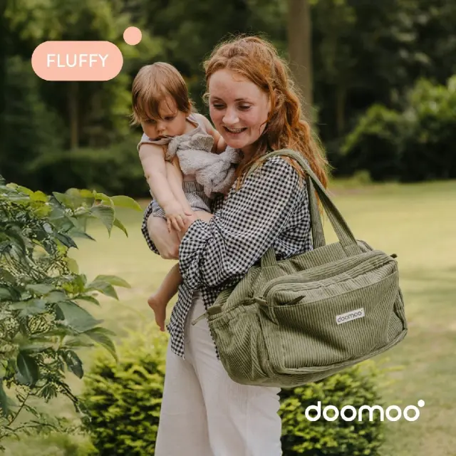 DOOMOO FLUFFY DIAPER BAG KAKHI - ΤΣΑΝΤΑ ΑΛΛΑΞΙΕΡΑ 2