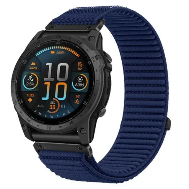 Nylon Λουράκι για Garmin Fenix 5/6/6 Pro/7/8/9 (47mm)-Azure Blue OEM