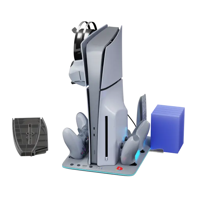 iMP Tech - DLX+LED Multi Function Charge and Cool Stand - 30th Anniversary Limited Edition - Grey - PlayStation 5