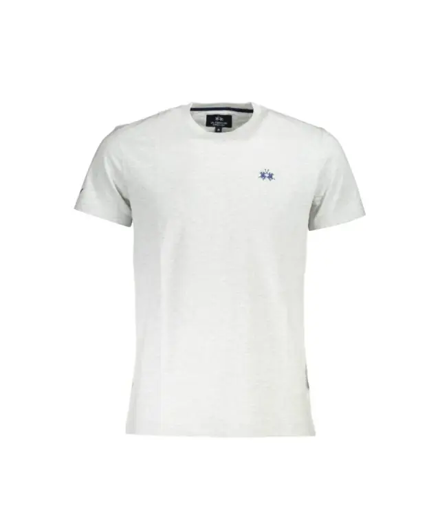 La Martina - Ανδρικό T-Shirt Heritage Regular Fit XMR010-JS206-01001 Γκρι 3