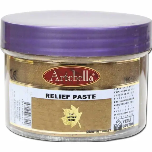Artebella Μεταλλικη Πάστα Relief - 3320 Antique Gold - 160ml