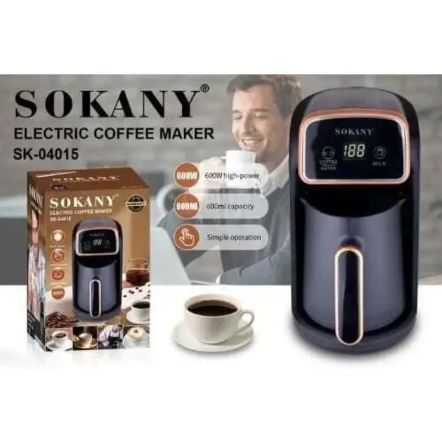Sokany SK-04015 Μηχανή Ελληνικού 600W με Χωρητικότητα 600ml Μαύρη 2