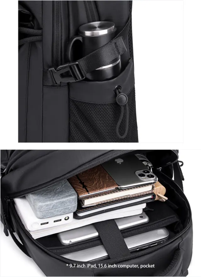 ARCTIC HUNTER τσάντα πλάτης B00531 με θήκη laptop 15.6", 25L, μαύρη 2