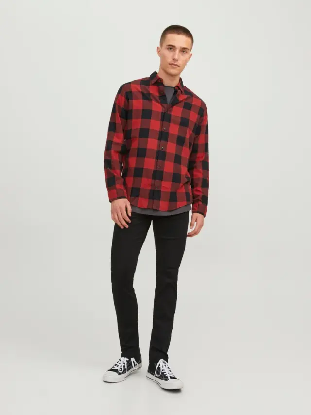 JJEGINGHAM TWILL SHIRT L/S NOOS Brick Red 2