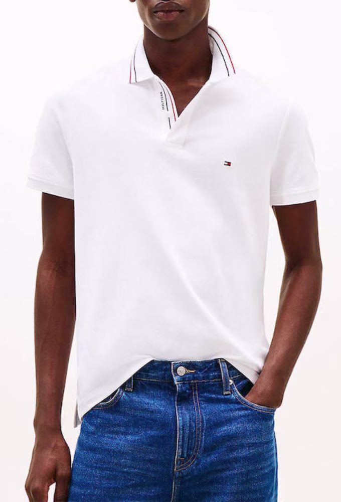 Tommy Hilfiger Polo Μπλούζα Κοντομάνικη Λευκή Άσπρο - XL