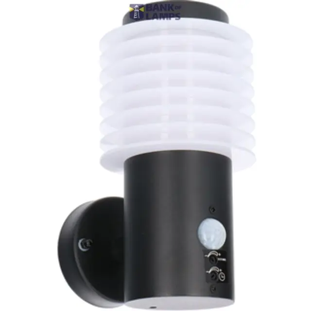 LED outdoor - wall light Dresden - 9.5W 700lm 2700K IP44 - Sensor - Black
