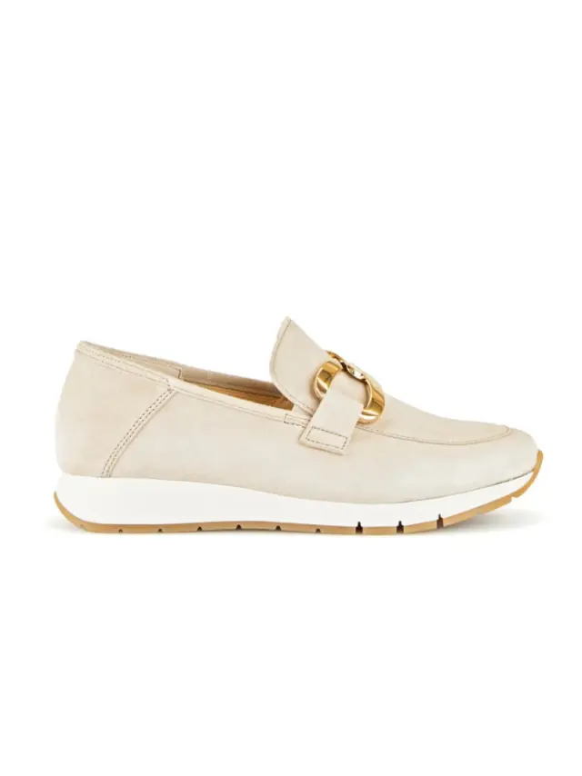 Gabor Μοκασίνια-Loafers Γυναικείο δέρμα Nubuck Μπεζ GAB/42474 33-OAK/GOLD - 36 3