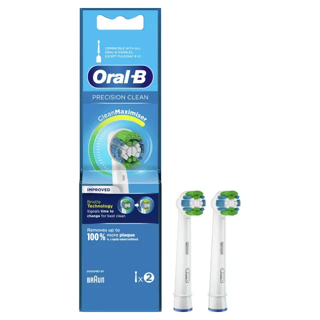 Oral-B Precision Clean CleanMaximiser Ανταλλακτικές Κεφαλές για Ηλεκτρική Οδοντόβουρτσα 2τμχ 2