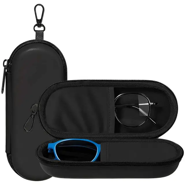 Techsuit - Glasses Case (ETJ3) - PU, 16.5 x 6.5 x 4cm - Μαύρο