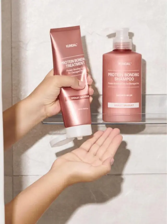 Kundal Protein Bonding Set Silky Glow Edition - Σετ Περιποίησης Μαλλιών με πρωτεΐνη για Λείανση & Λάμψη 2