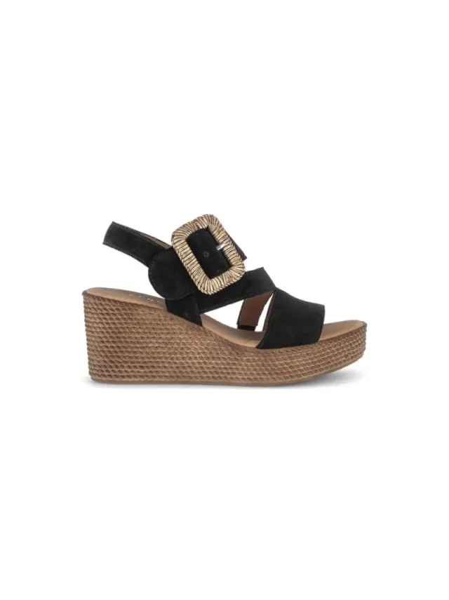 Gabor Πέδιλα Γυναικείο δέρμα Nubuck Μαύρο GAB/84771 17-SCHWARZ 3