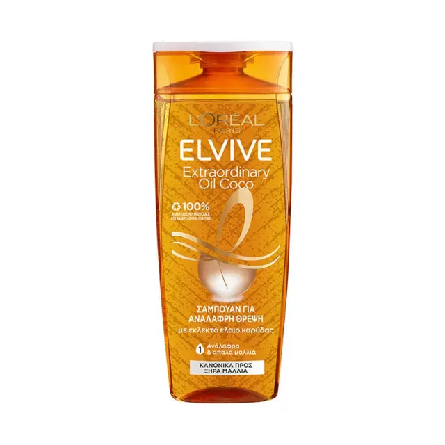 L'Oreal Elvive Σαμπουάν Extraordinary Oil Coconut Σαμπουάν για Αναδόμηση/Θρέψη για Κανονικά Μαλλιά 400ml