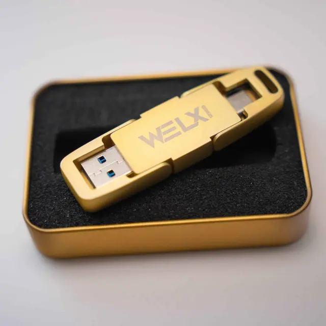 WELX – ULTRAFAST GOLD — Dual USB-A / USB-C Drive Pro (128GB) 3