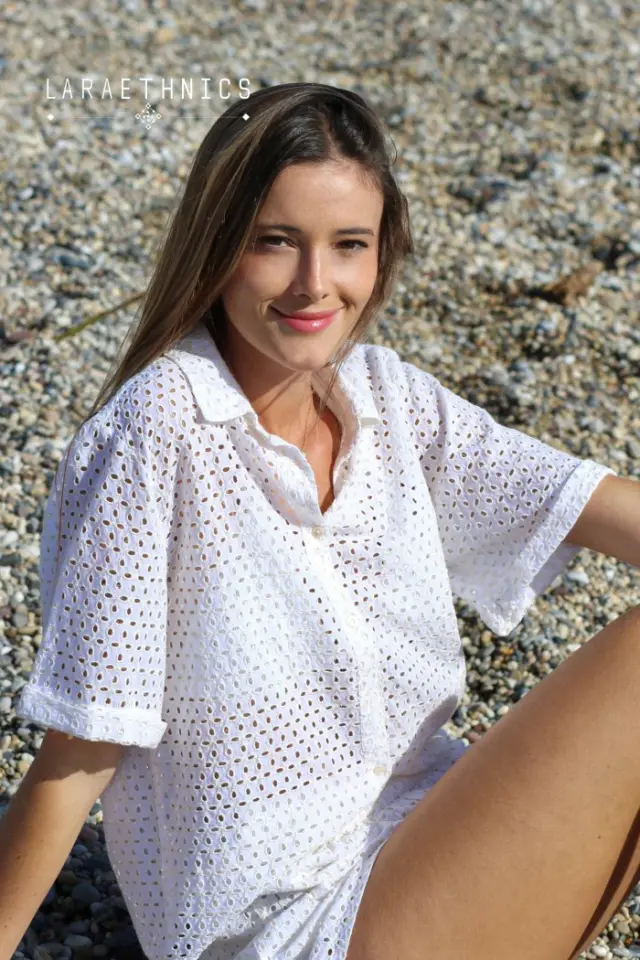 Lara Ethnics “Leona” shirt (Leona-Ivoire) 2