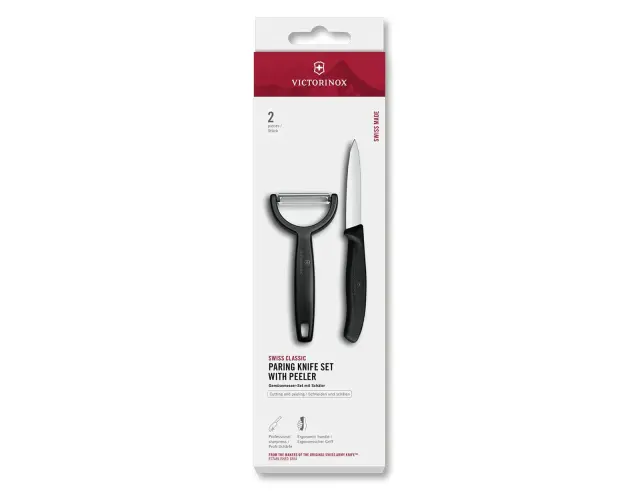 Σετ Μαχαίρια Γενικής Χρήσης & Αποφλοιωτής Victorinox Swiss Classic με μήκος λεπίδας 8cm - Green - 2 τεμάχια6.7113.22 2