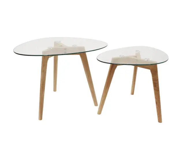 Σετ Τραπεζάκια Σαλονιού Home Deco Factory με διαστάσεις 60x43x45cm και 50x40x38cm - 2 τεμάχια HD3212 2