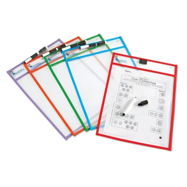 Learning Resources Εκπαιδευτικός Εξοπλισμός Θήκες Γράψε - Σβήσε (Σετ των 5) για 3+ ετών LER 0477