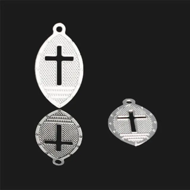 Σταυρός Forever Silver Oval 19x11mm - 2τεμ