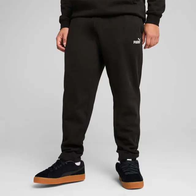 Puma Men's Essentials No1 Logo Fleece Open Hem Sweatpants Μαύρο 682610-01 (Puma)