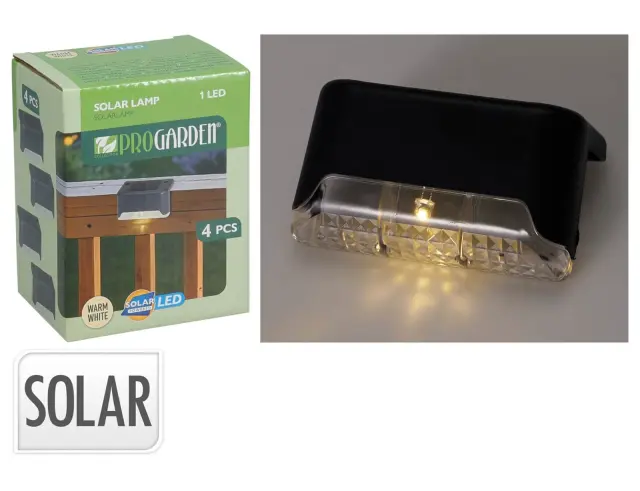 Σετ Ηλιακά φωτιστικά LED με διαστάσεις 8x4x4.5cm - 4 τεμάχια - Black DX9954050