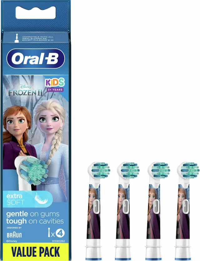 Oral-B Ανταλλακτικό για Ηλεκτρική Οδοντόβουρτσα Kids Stages Power Frozen για 3+ χρονών 4τμχ 2