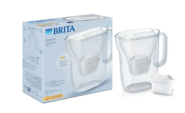BRITA STYLE ESSENTIAL Cool LED 4W WHITE 2,4Lt με φίλτρο MAXTRA PRO ALL-IN-1