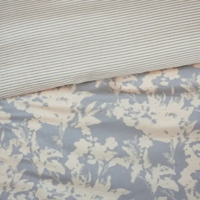 Σετ παπλωματοθήκης υπέρδιπλο Das Home Happy 9649 220x240 Γκρι Μπεζ - Γκρι 2