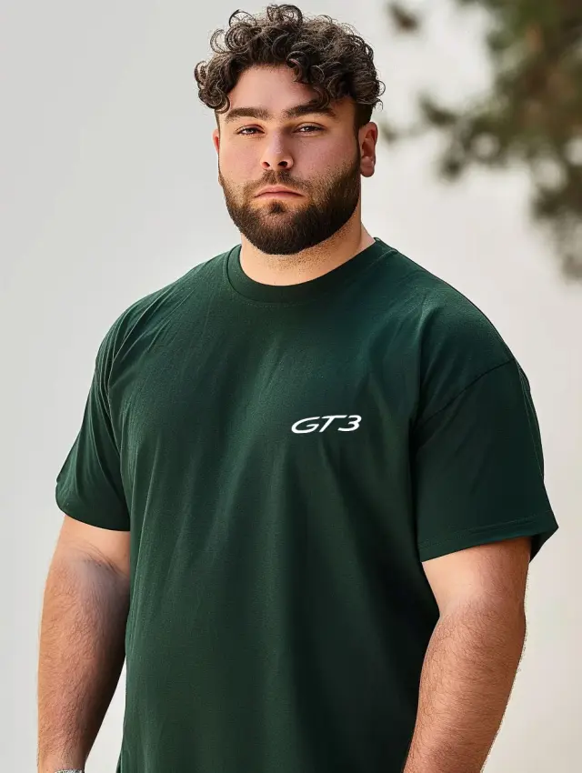 T-shirt Noshame® πράσινο με τύπωμα - P122445 - 3XL