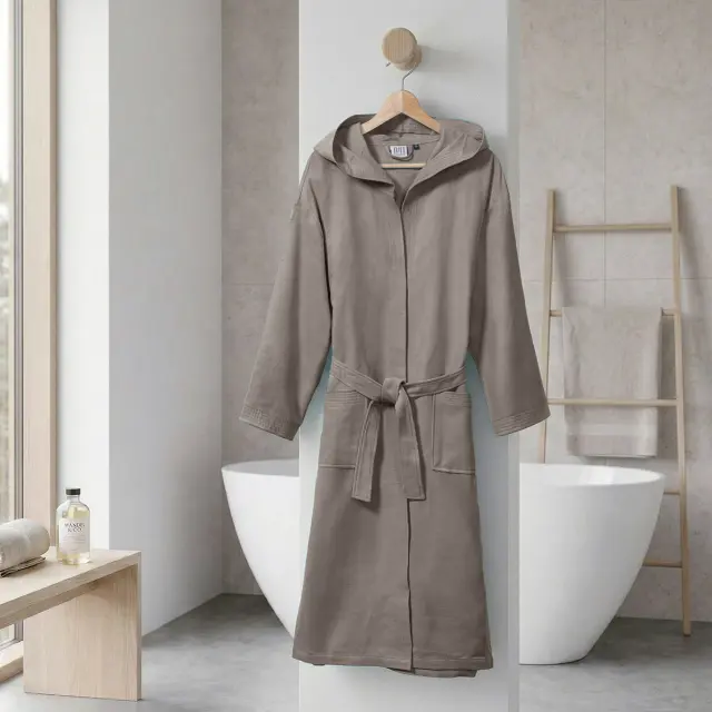 Beauty Home Μπουρνούζι με κουκούλα Mojo Art 3474 Γκρι S