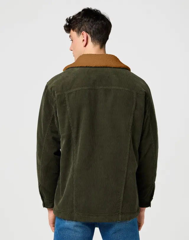 Wrangler Ανδρικό Μακρύ Κοτλέ Μπουφάν 112371443 – Forest Night - S 2