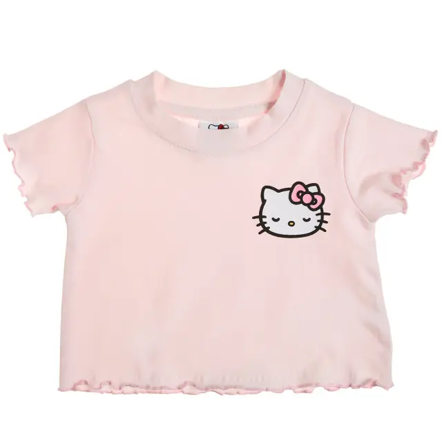 Σαλοπέτα τζιν Hello Kitty με μπλούζα 2