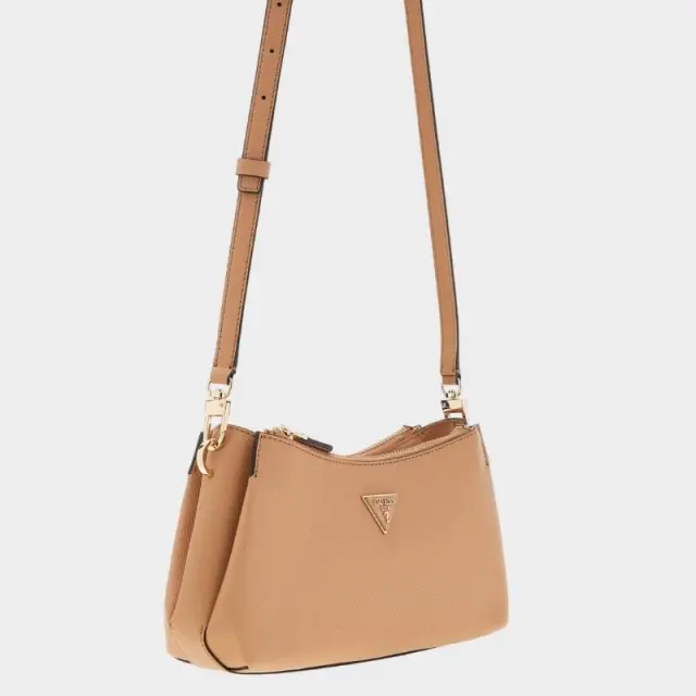 Guess - Γυναικεία Τσάντα Ώμου Noelle II Mini HWZG9672730-BEI Μπεζ 3