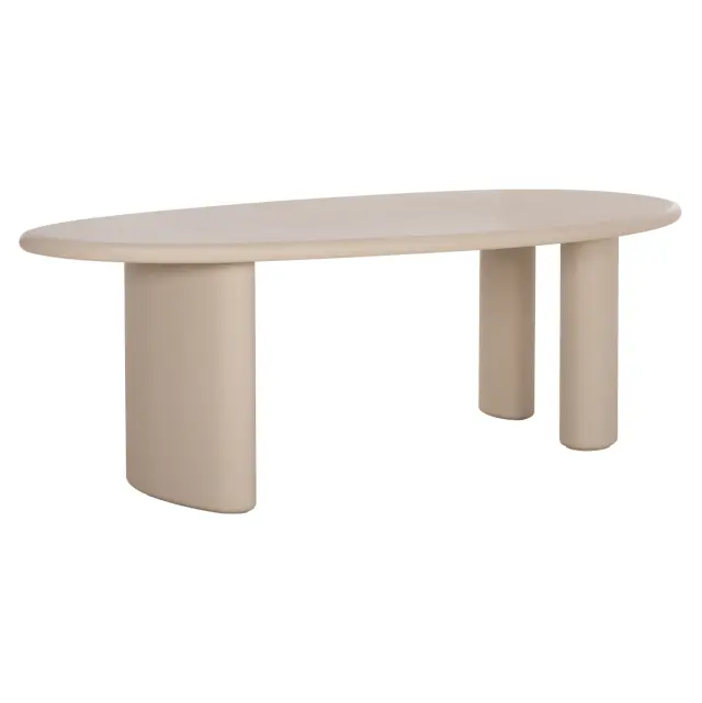 ΤΡΑΠΕΖΙ ΤΡΑΠΕΖΑΡΙΑΣ ΟΒΑΛ FB96599.02 ΜΠΕΖ FIBER CEMENT 240x100x75Υεκ
