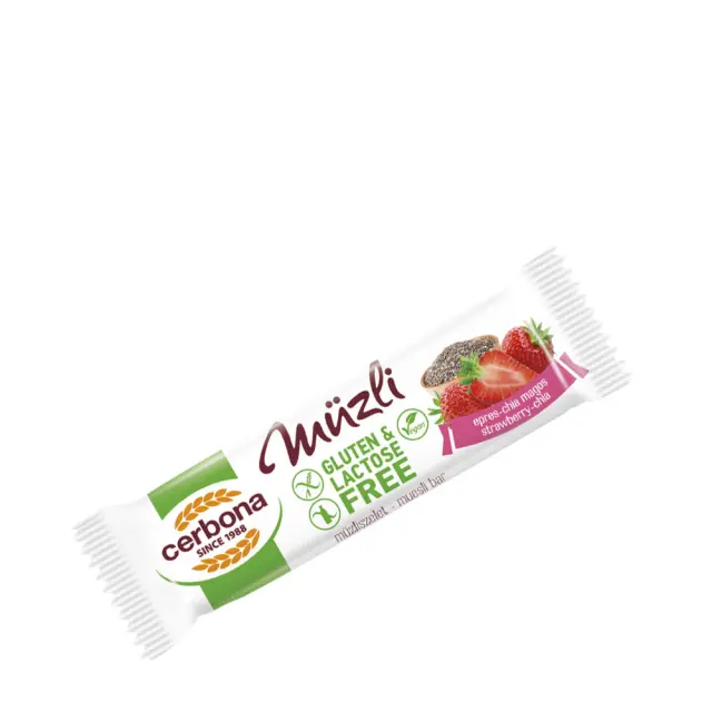 Cerbona Gluten Free Strawberry-Chia Seed Muesli Bar