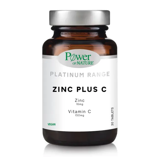 Power Health | Classics Platinum Zinc plus C | Συμπλήρωμα διατροφής με Ψευδάργυρο και Βιταμινη C | 30 Tabs