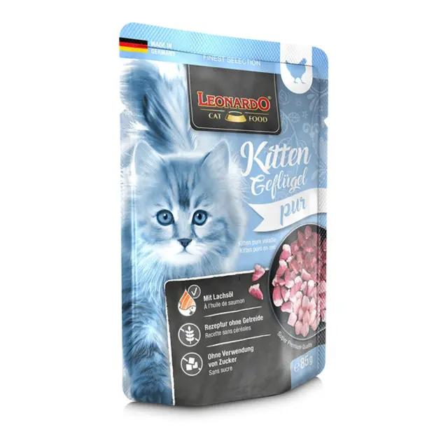 Leonardo Kitten Φακελάκι Πουλερικά 85gr