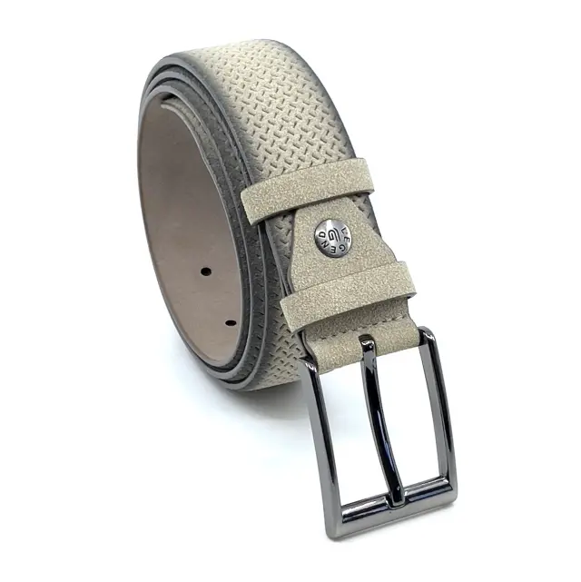 Μπεζ Ζώνη P.U. Leather Τύπου Suede 3,5 cm - 135cm 2