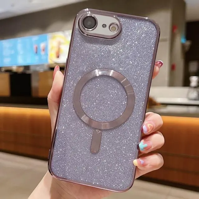 Glitter Electroplating MagSafe Θήκη για iPhone 16E/17E- Purple OEM