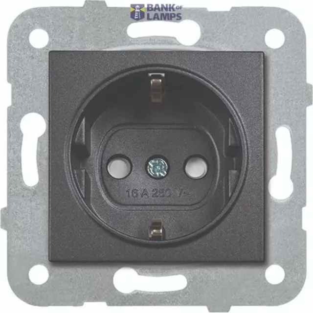 Novella-Trenda Black (Quick Connection) Child Protected Earthed Socket