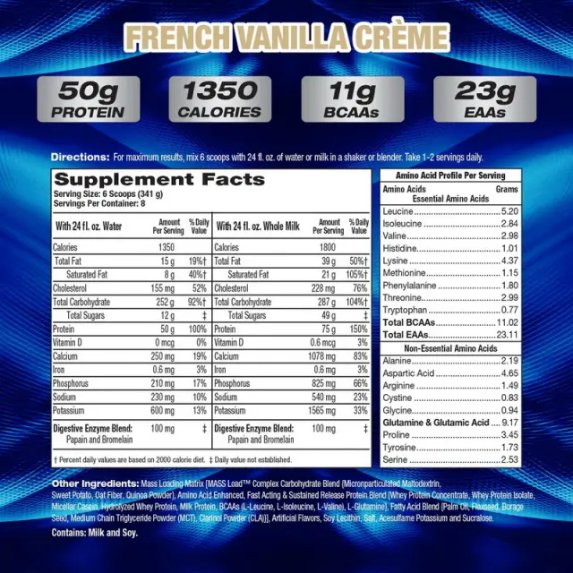 MHP Up Your Mass XXXL 1350 French Vanilla, 2.72 kg 2