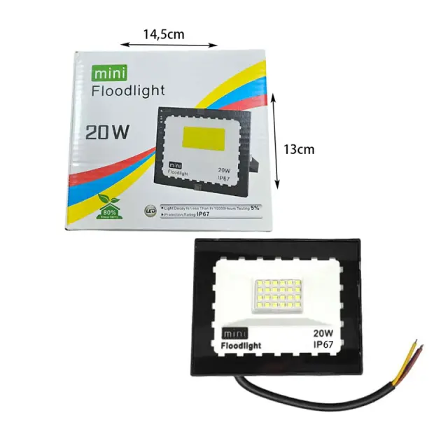 Mini Προβολέας LED 20W Αδιάβροχος IP67 - Mini floodlight 20W 012018 3